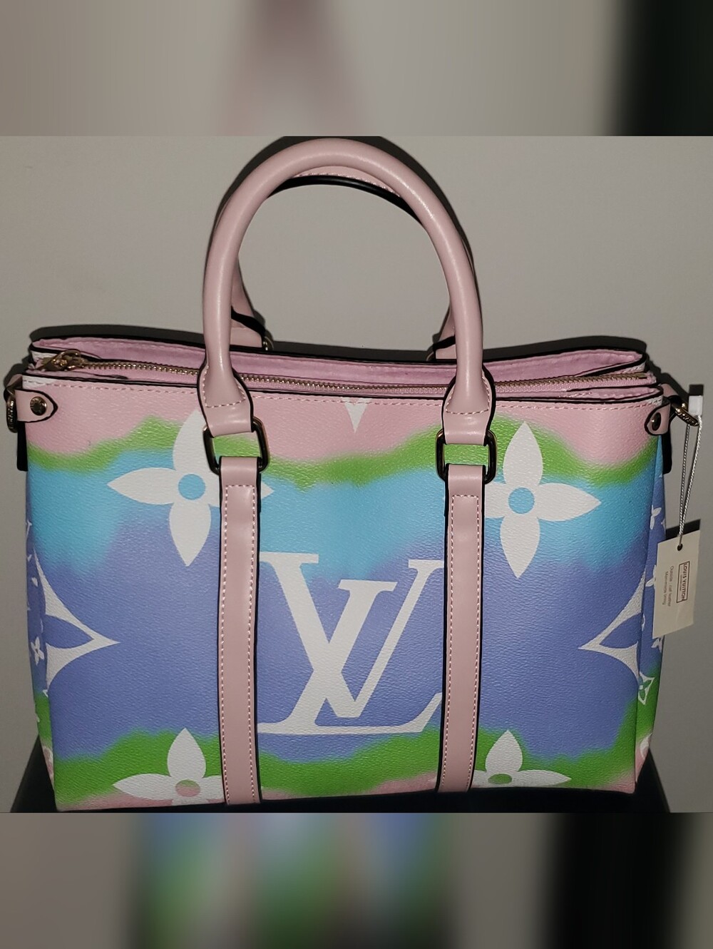 Pink Multicolor Designer Tote Bag